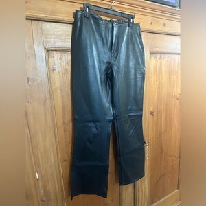 Mossimo Faux Leather Black Flare Leg Pants,.Sz.10